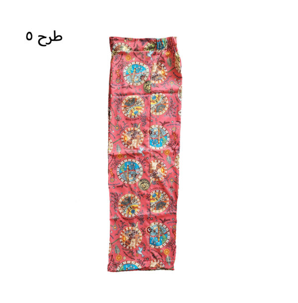 شلوار بگ فانتزی کمر کش طرح دار